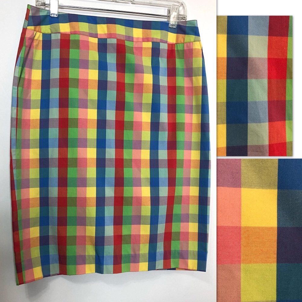 Checkered Pencil Skirt